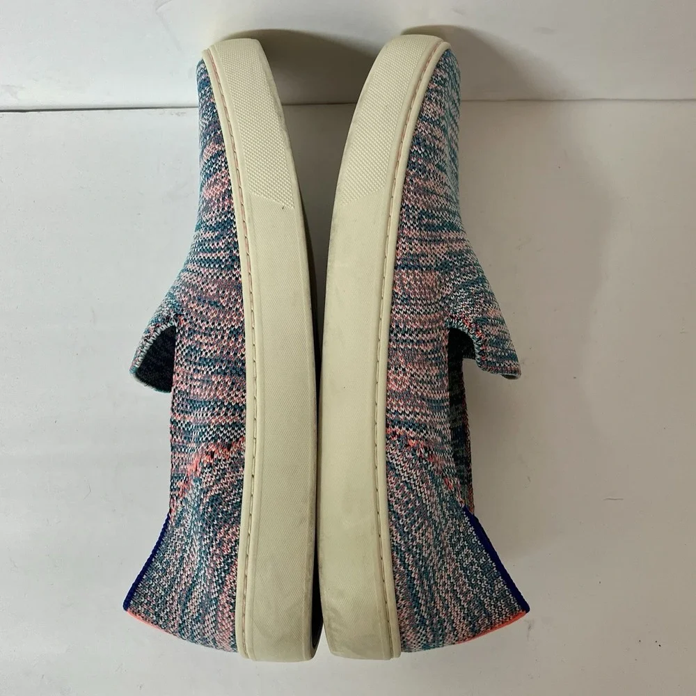 Rothys Shoes Womens 9 The Sneaker Slip On Turquoise Melange‎ Recycled Washable